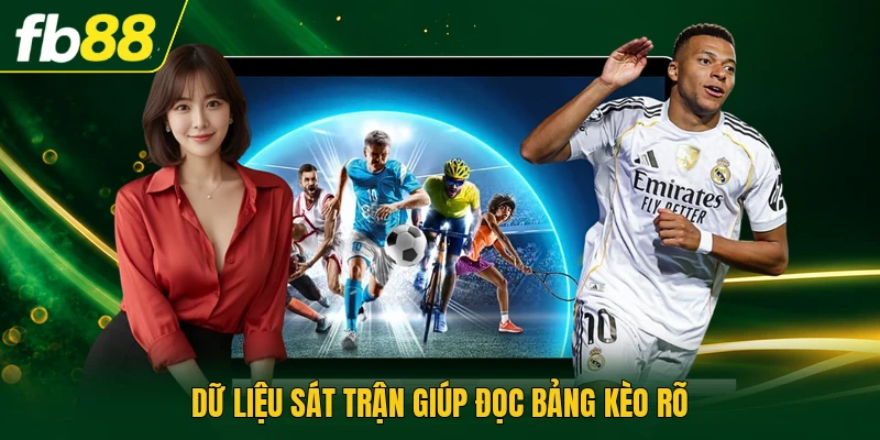 Dữ liệu sát trận giúp đọc bảng kèo rõ